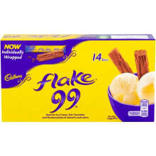 Cadbury Flake 99 Chocolate Bar Individually Wrapped Flaky Milk Chocolate Ba