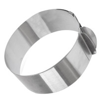 Rostfritt StåL Rund TåRtform 16-30 Cm Teleskopisk Moussering Justerbar TöJbar HöJd Bakning TåRtring 15 Cm HöG
