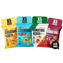 THE CURATORS High Protein Pork Puffs Variety Pack 5 x Original Salted 5 x S