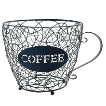 Kaffekapsel Universal FöRvaringskorg Kaffekoppskorg KaffekapselhåLlare Svart för Hemmet Cafe Hotel Svart
