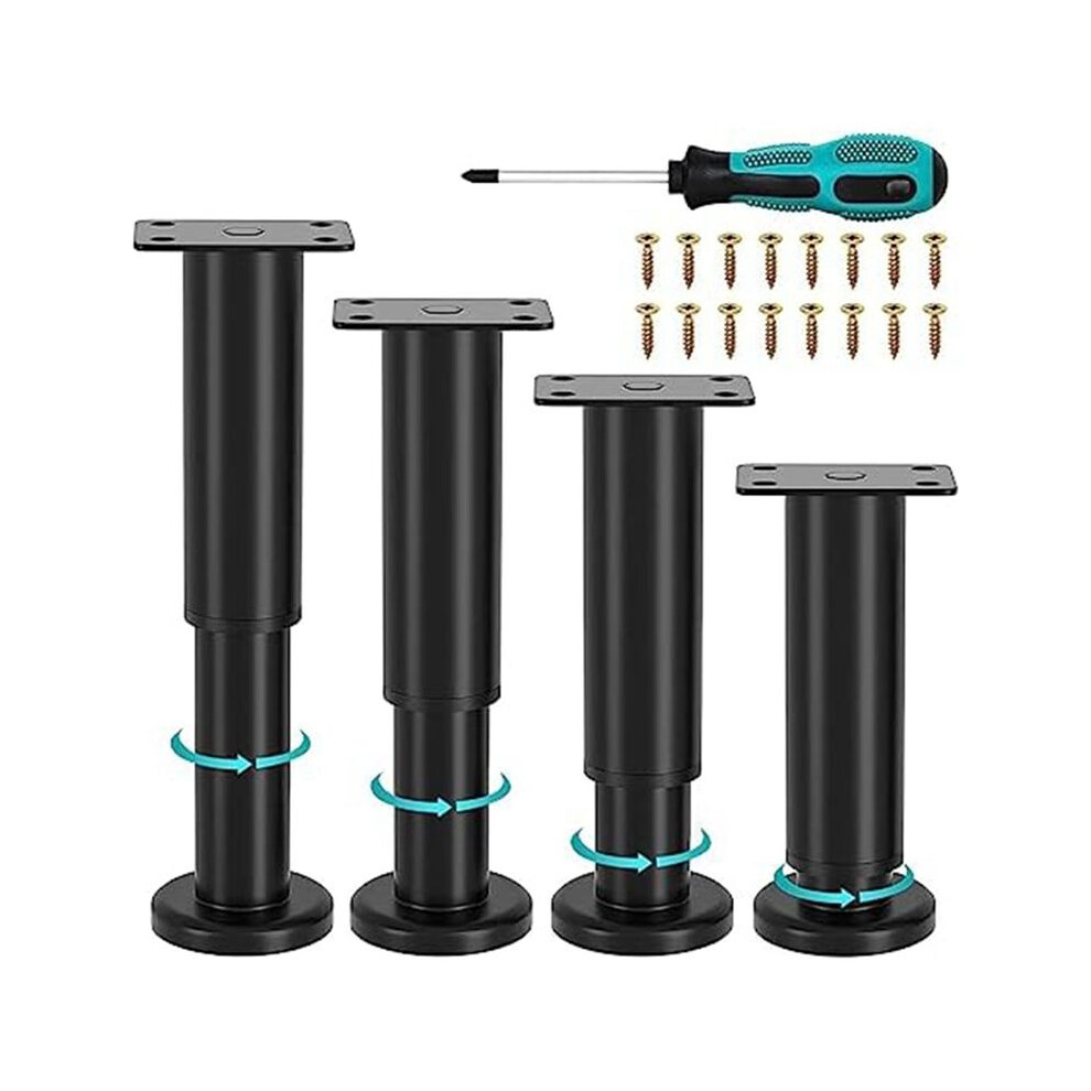 4Pcs Upgraded Metal Adjustable Furniture Legs 4.72 4852351717764