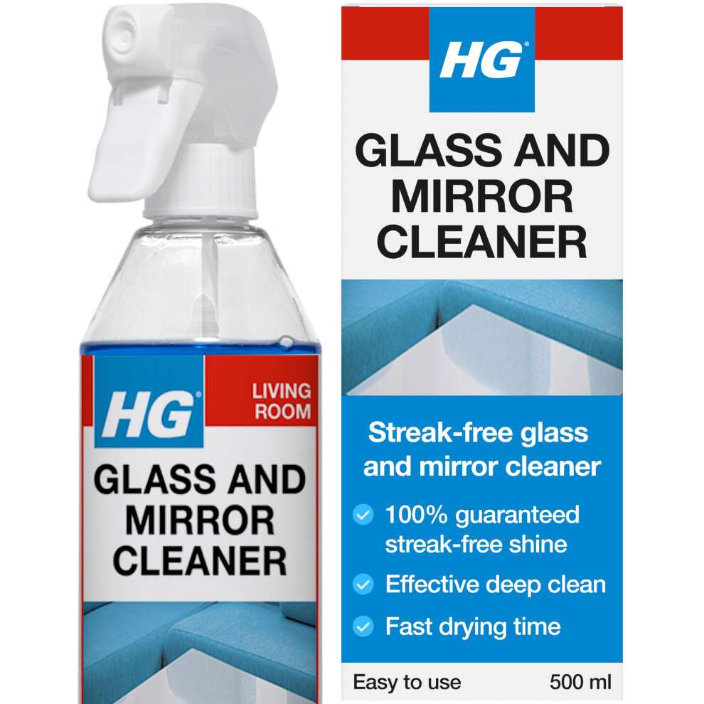 Hg Glass Mirror Cleaner Streakfree Glass Spray Removes Grease Dirt – 500M