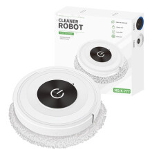Silent Touch Mopping Robot Sopning VåT och Torr Allt-I-Ett-RengöRingsmaskin HushåLlsapparatdammsugare (Vit)