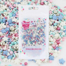 Pretty Mix Sprinkles By Baked With Love 75g Pink Blue Silver White Sugar