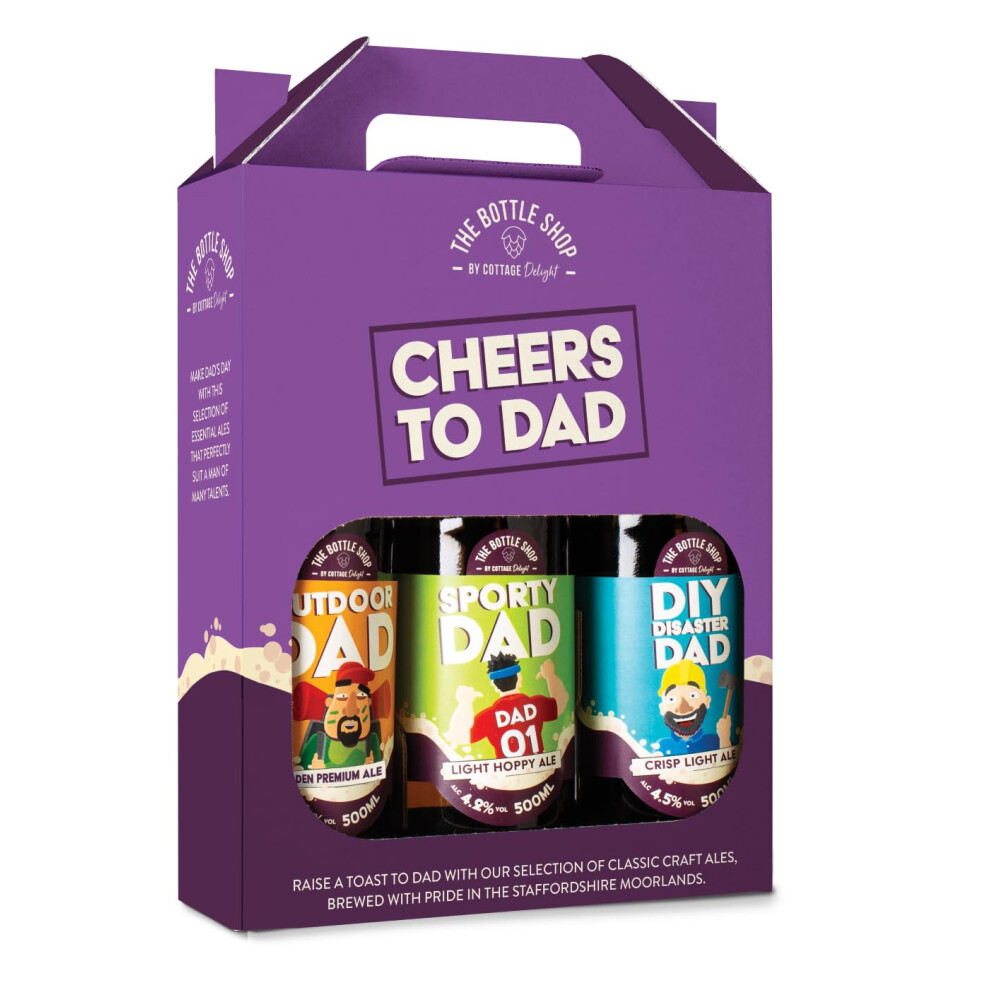 Cottage Delight The Great British Cellar Cheers To Dad Gift Pack Containing 3 X 500 Ml Ale