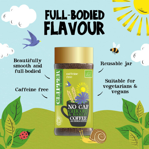 Clipper Organic Instant Coffee Alternative 100g  Rich  FullBodied  Caffeine 1