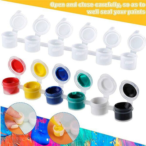 Packung mit 100 Leeren Farbdosen, Transparente FarbbehäLter, -Malbecher, 5 Ml 2