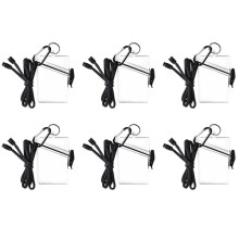 6Er-Pack Wasserdichter Ausweishalter für Ausweise - Durchsichtige Wasserdichte Sportkoffer/Koffer-Lanyards für Ausweis- und