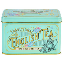 New English Teas Vintage Victorian Tea Tin with 40 English Breakfast Tea Ba