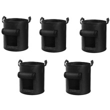 5Packs 10 Gallon Potato Grow Bag, Heavy Duty Potato Bags voor Het Kweken van Aardappelen Fabric Potato Grow Bags met Flap