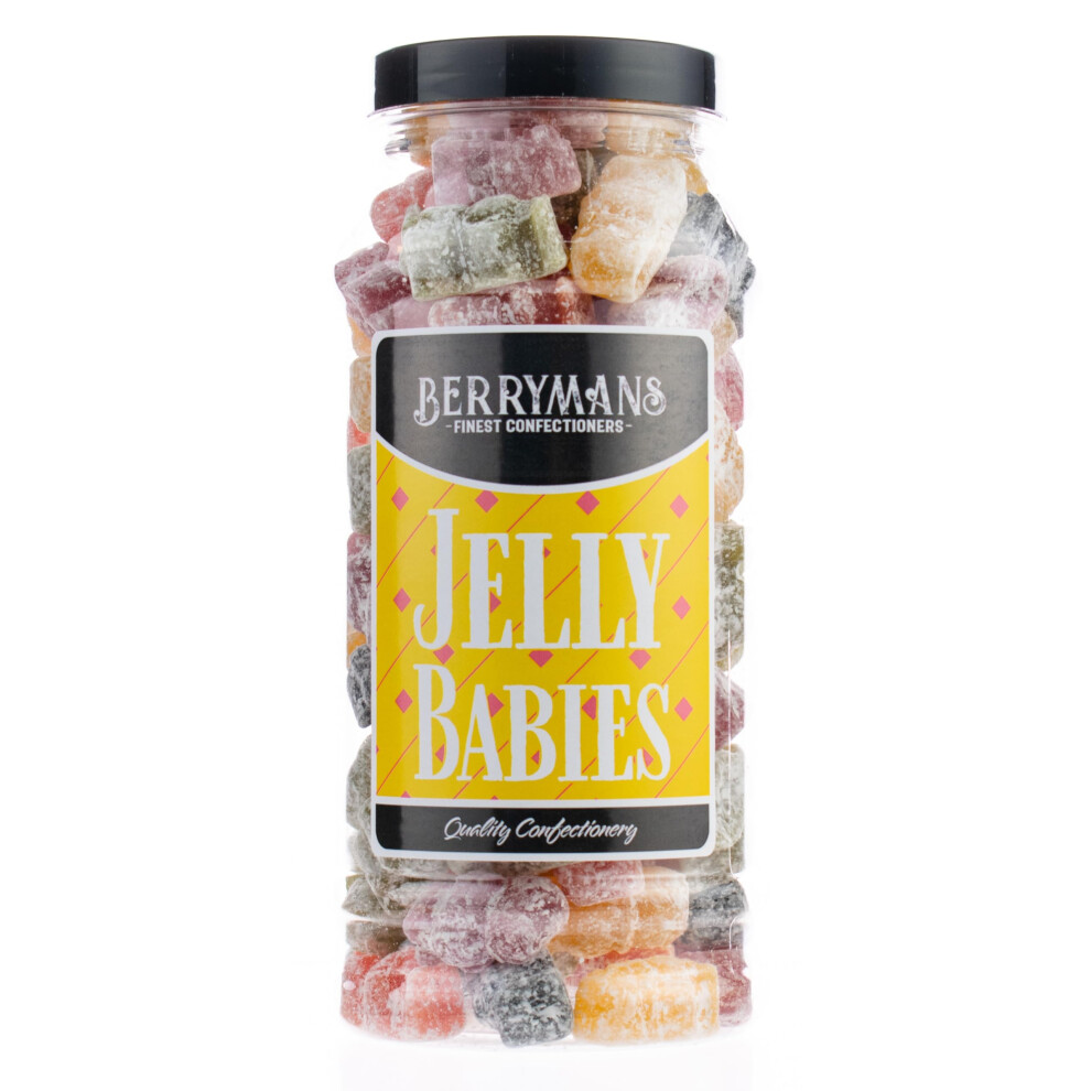 Berrymans Original Jelly Babies Retro Sweets Gift Jar By Sweet Shop Classi