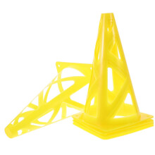 PP Agility Training Equipment Cones - Yellow Traffic Cones for Sports, 1 Foot High, Durable Plastic for Agility Drills
