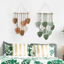 Leaf Macrame Wall Hanging Boho Room Home Decor Woven Aesthetic Wall Home Room Wedding Decoration