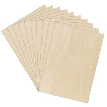 10 Pannelli in Compensato, Pannello in Legno A3, Legno da Traforo per la Lavorazione del Legno DIY, Lavorazione Laser, Modellismo, 400 X 300 X 2 Mm