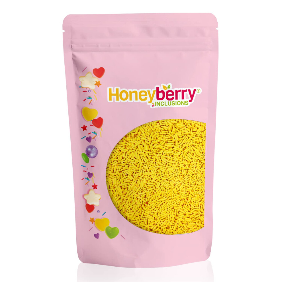 Honeyberry Inclusions Sugar Strands Sprinkles 200G Premium Edible D Yellow