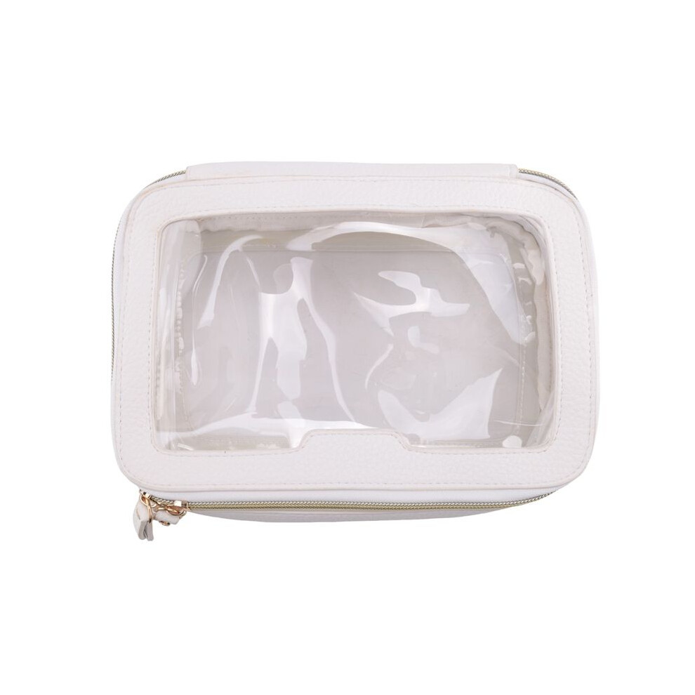 Clear Makeup Case Toiletry Bag Multipurpose Travel Makeup Train Case Portable Cosmetic Organizer Transparent Storage Bag