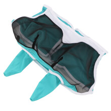 Blau-Grün S Mesh-Fliegenmaske für Pferde mit Ohren, UV-Schutz, abnehmbar