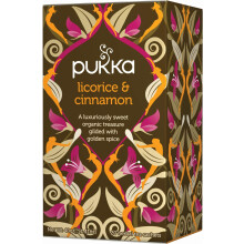 Pukka Herbs Licorice and Cinnamon Organic Herbal Tea Box Infusion With Ca