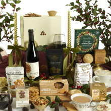 Christmas Cracker Gourmet Food Red Wine Hamper – Christmas Hamper for Coup