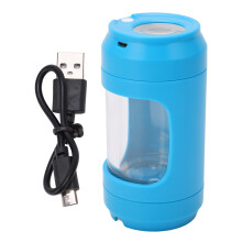 Bocal de rangement LED avec broyeur et couvercle loupe, bocal hermétique lumineux et grossissant pour herbes, récipient anti-odeurs avec conception
