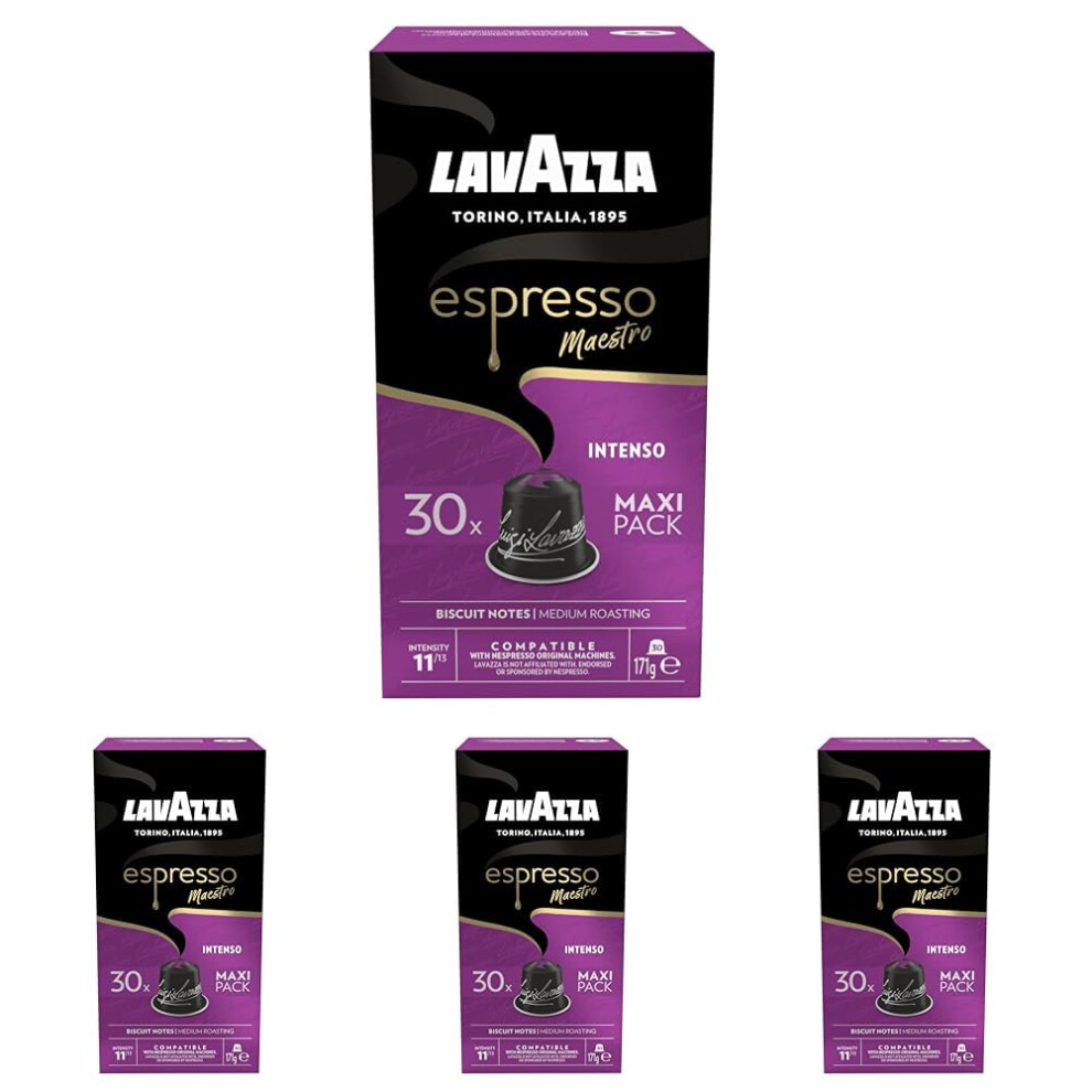 Lavazza Espresso Maestro Intenso 30 Aluminium Capsules Compatible With Nesp