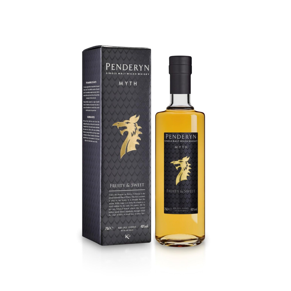 Penderyn Myth Single Malt Welsh Whisky Dragon Range 41 Abv 70Cl Award Winn
