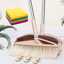 Long Handled Dustpan and Brush Broom and Dustpan Set BEIGE DP 1 PACK