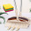 Long Handled Dustpan and Brush Broom and Dustpan Set BEIGE DP 1 PACK 1