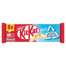 KitKat 2 Finger White Chocolate Biscuit Bars – 8 Pack 8 x 207 g  Crisp Wafe