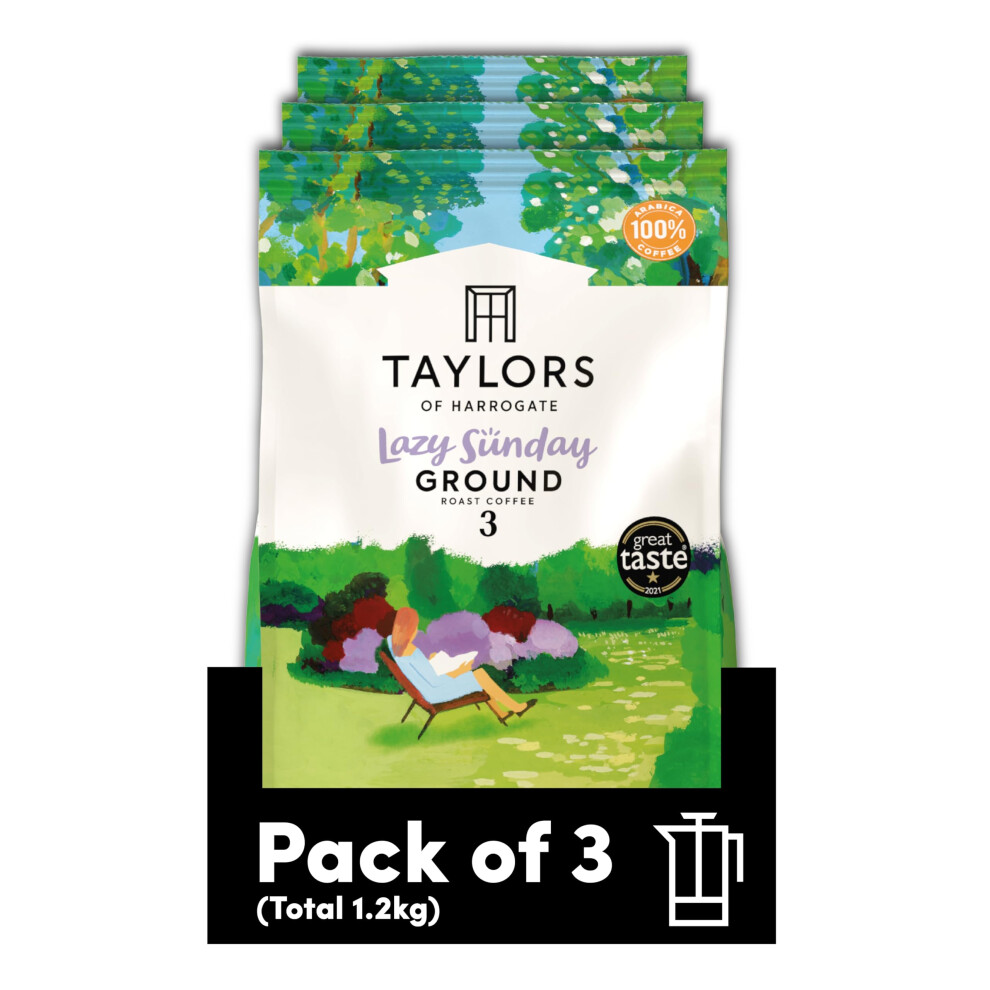 Taylors Of Harrogate Lazy Sunday Ground Coffee 400 G Pack Of 3
