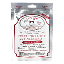 Cape Cod Metal Polishing Cloths – Reusable AntiTarnish Cleaning Wipes for F