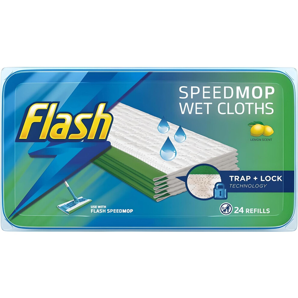 Flash Speedmop Wet Cloth Refills Fast Easy And Hygienic Lemon Multisurface