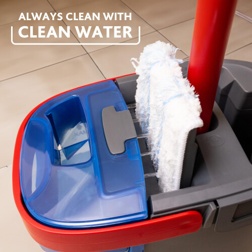 Vileda Vileda H2PrO Flat Mop And Bucket Set With 1 Additional Mop Head Refill 100 2