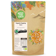 Wholefood Earth Organic Popping Corn – 1kg GMO Free Vegan High Fibre Ce