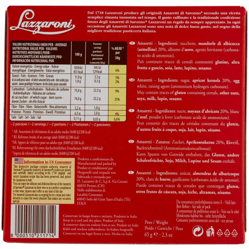 Lazzaroni Amaretti di Saronno 65G 1