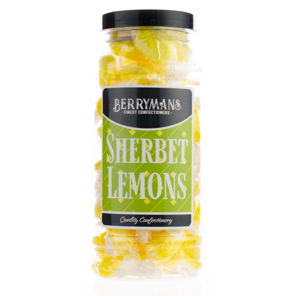 Berrymans Original Sherbet Lemons Retro Sweets Gift Jar By Sweet Shop Clas