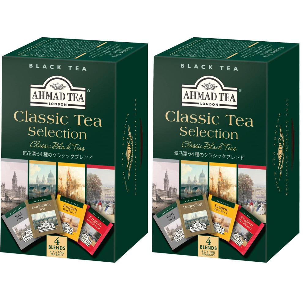 Ahmad Tea Classic Tea Selection Tea 20 Teabag Sachets Pack Of Black