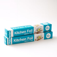 Aluminium Kitchen Foil Roll 2 Pack 30cm x 12M Cooking Foil Tin Foil Caterin