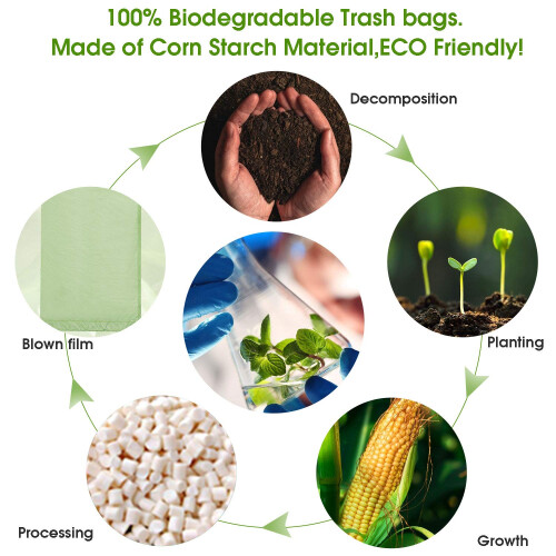 Biodegradable Bin Liner Small Trash Bag Thick Degradable Rubbish Bag Compos 1