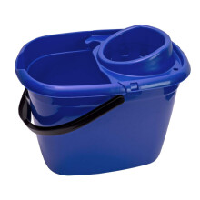 Abbey Plastic Mop Bucket with Wringer 12 Litre – Colour Coded Cleaning Floo