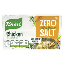 Knorr Zero Salt Chicken Stock Cubes pack of 8 lactose and glutenfree for de