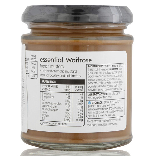 Essential Waitrose French Mustard 180g 1
