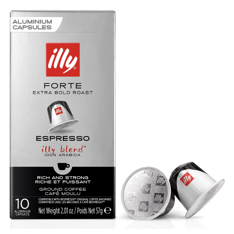 Illy Coffee Forte Coffee Pods 100 Arabica Coffee Extra Roast Ideal Dark