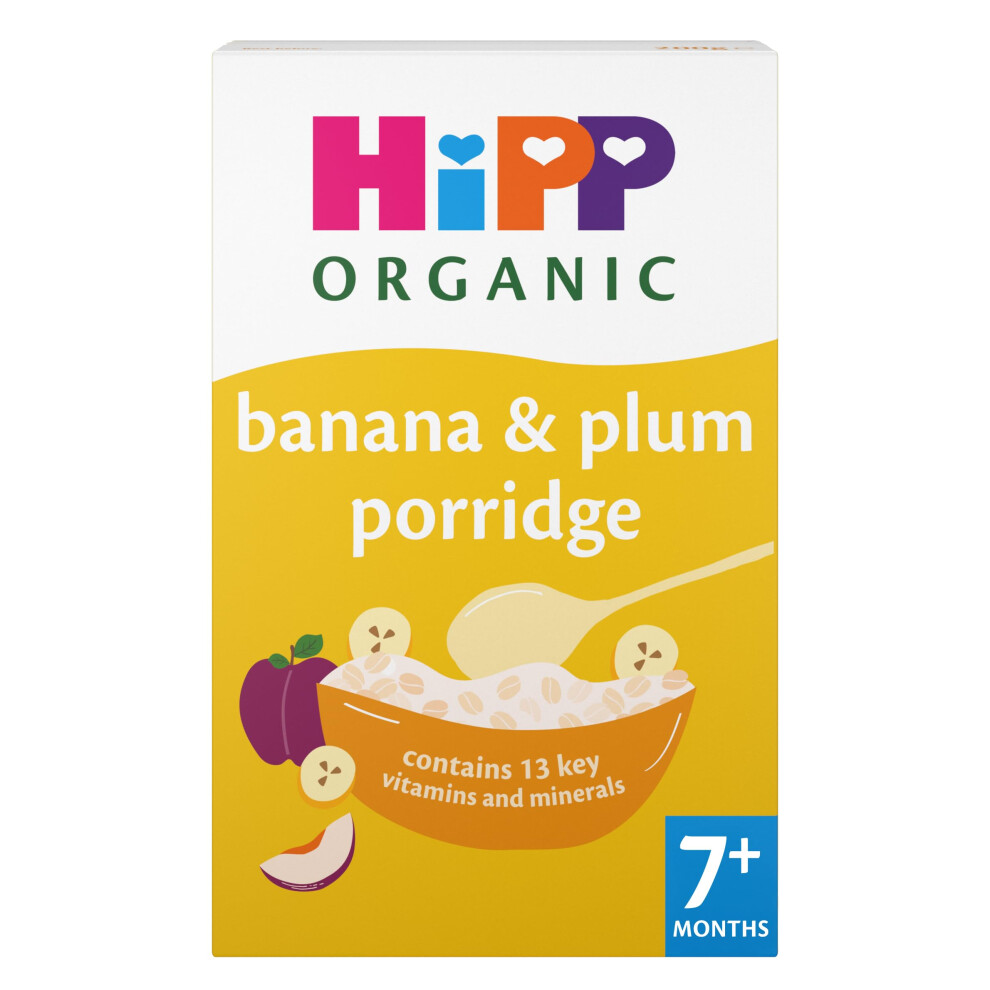 Hipp Organic Banana Plum Porridge 7 Months 200G Pack Of 4