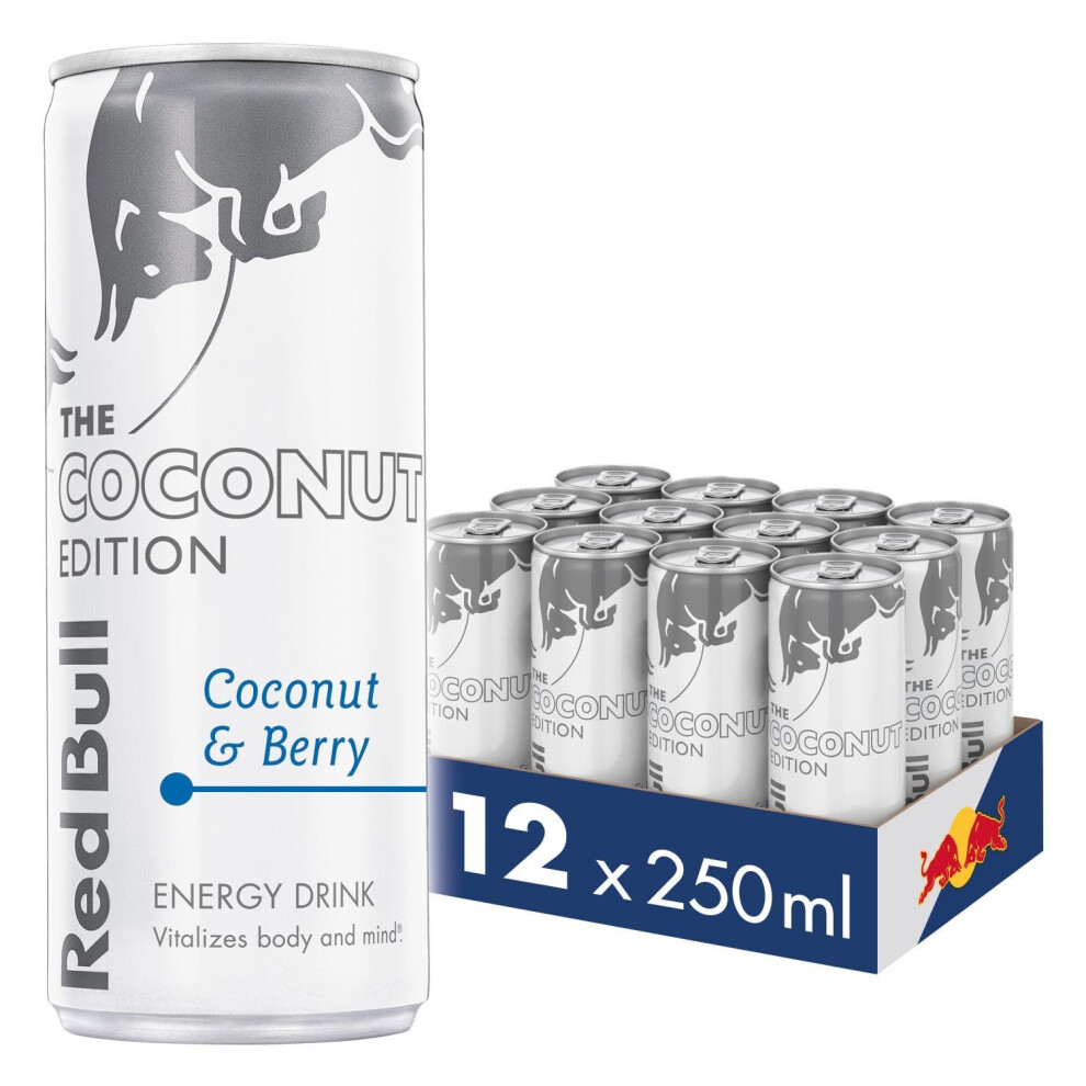 Bull Energy Drink Coconut Edition 250Ml Pack Of 12 Red