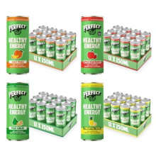 PerfectTed Original Sparkling Healthy Energy Drink Single Can AllNatural Gr