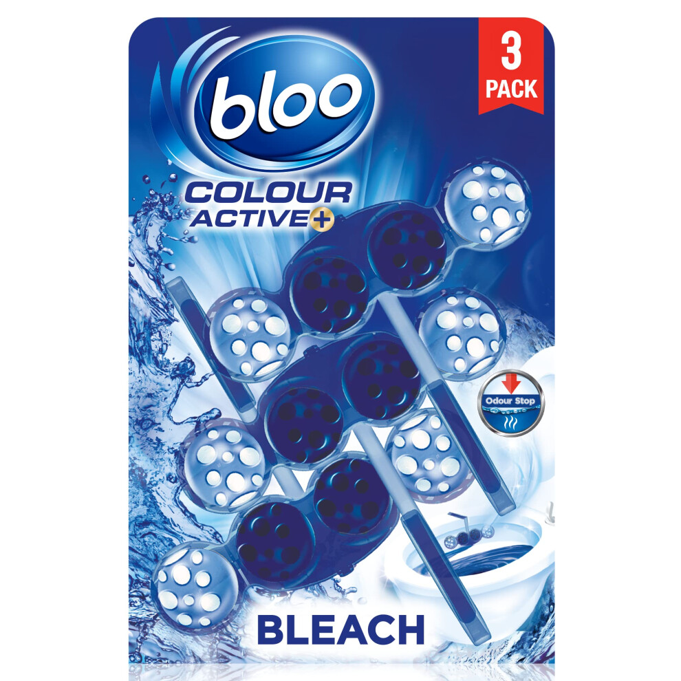 Bloo Colour Active Toilet Rim Block Bleach With Antilimescale Cleaning Foam