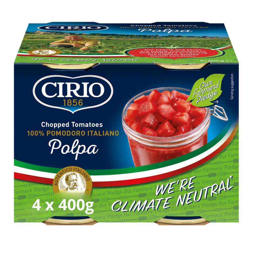Cirio Polpa Chopped Tomatoes Italian Canned Tinned 4 X 400G