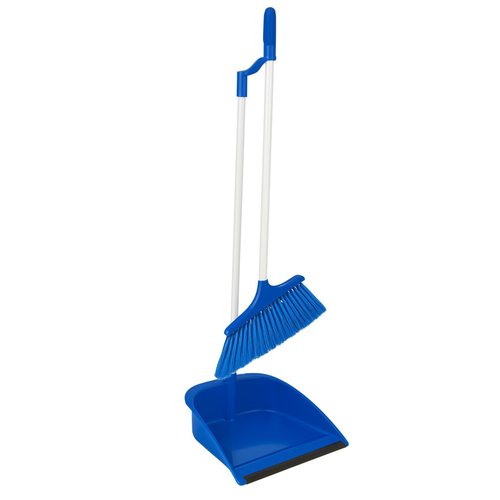 Best House Another Fine Product Best House Dustpan And Brush Set Long Handled 1Set Upright Large Blue