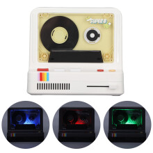 Tragbarer Bluetooth-Kassettenspieler Stereo-Lautsprecher 1200mAh Weiß